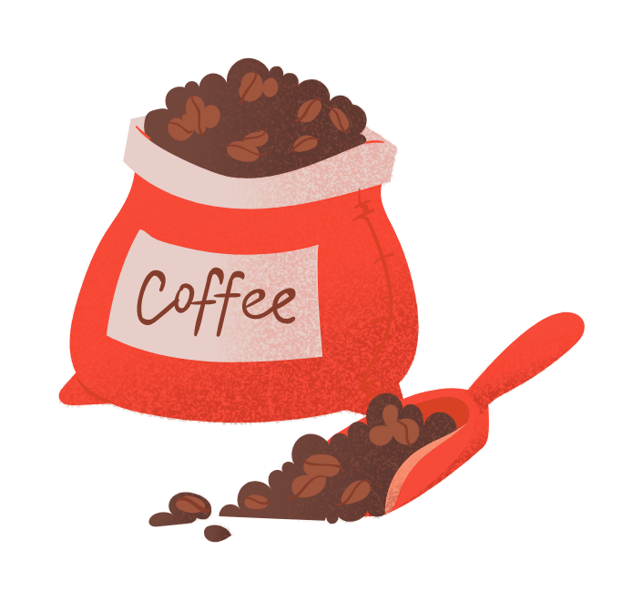 コーヒーのバッグ