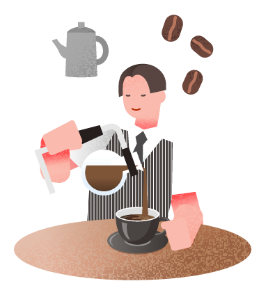 コーヒーを作る人