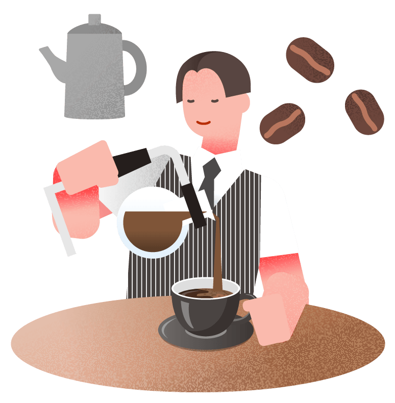 コーヒーを作る人