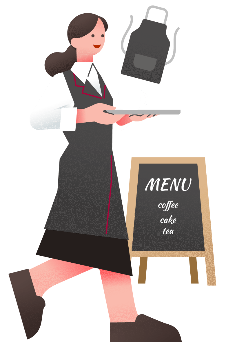 コーヒーを運ぶ人